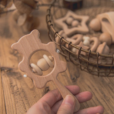 Baby Toys Wooden Rattles Sets