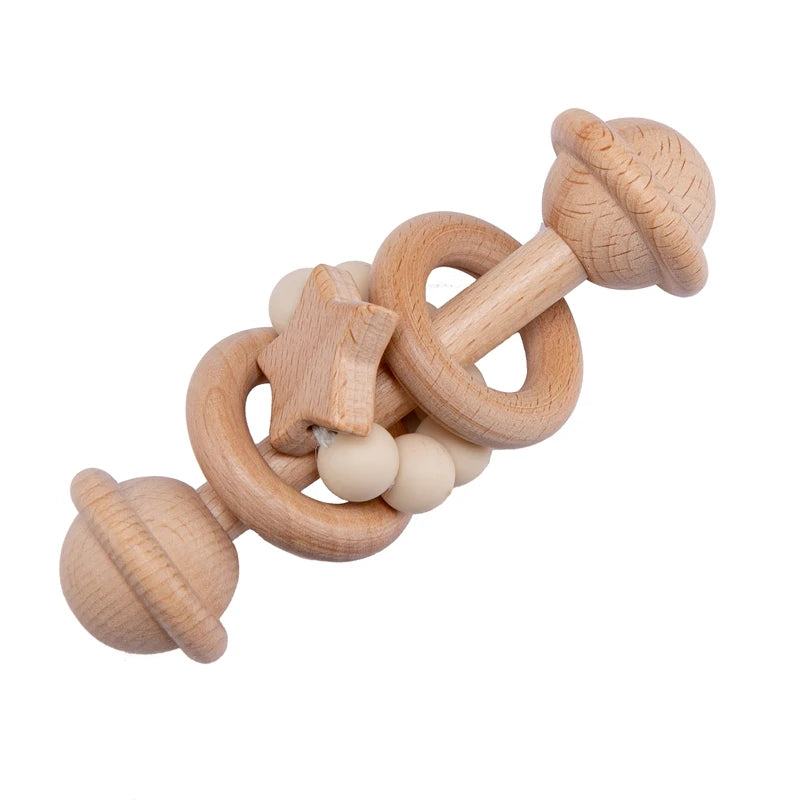 Baby Toys Wooden Rattles Sets