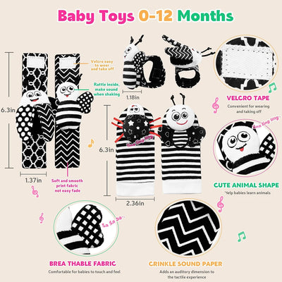 Foot Finders & Wrist Rattles for Infants Toys