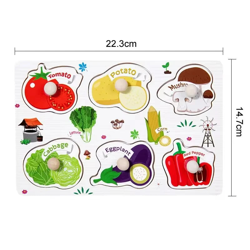 Montessori Baby Toys Wooden Peg