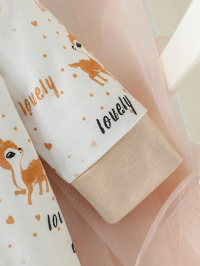 4Pcs Baby Girls Long Sleeve +Hat