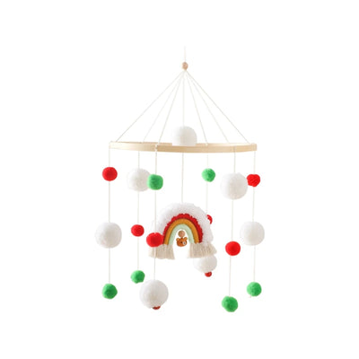 Crib Mobile Bed Bell Wooden Baby Rattles