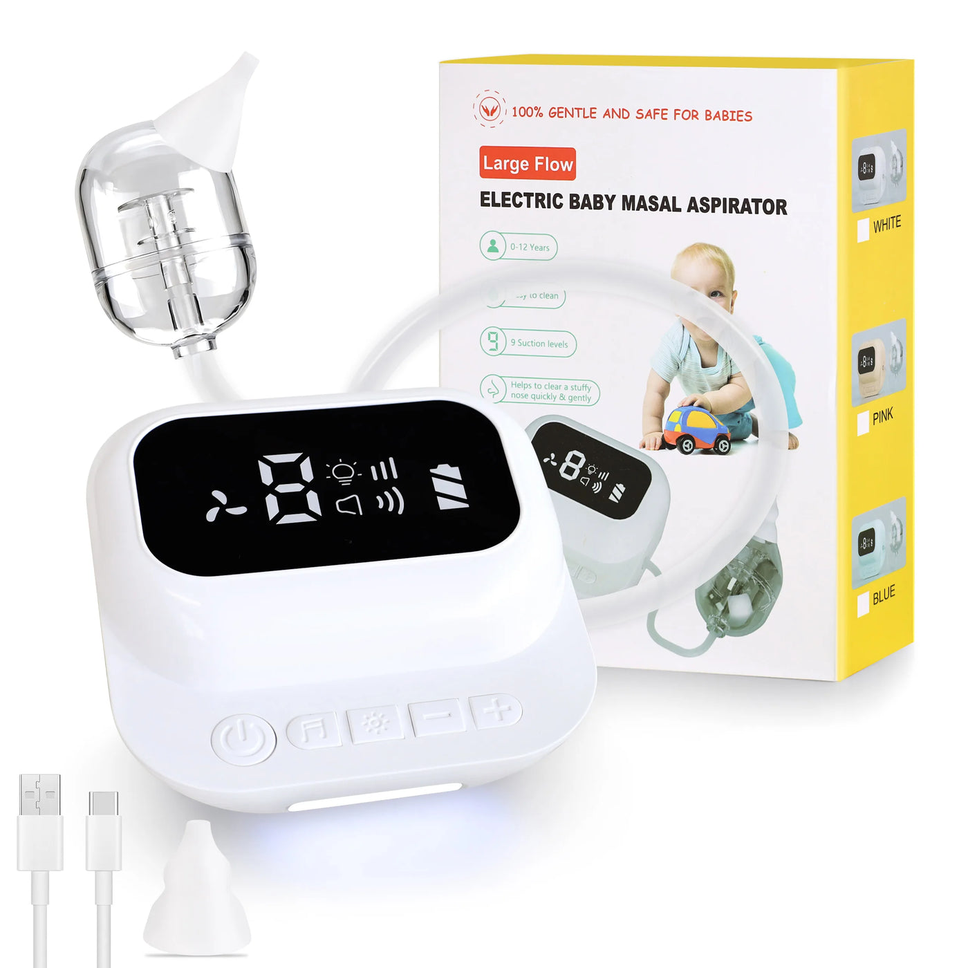 Baby Nasal Aspirator with 9 Suction Levels