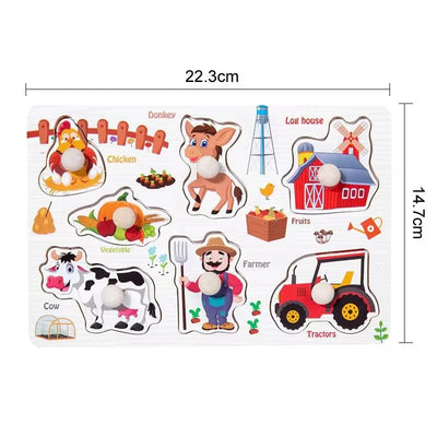 Montessori Baby Toys Wooden Peg