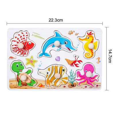 Montessori Baby Toys Wooden Peg