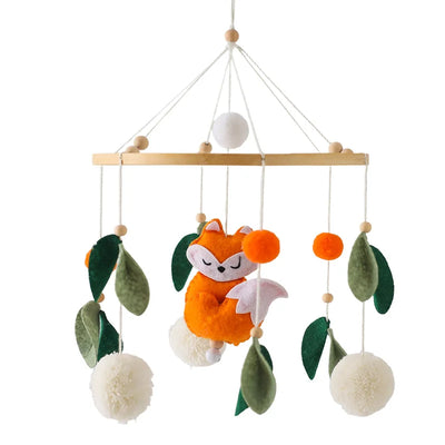 Crib Mobile Bed Bell Wooden Baby Rattles