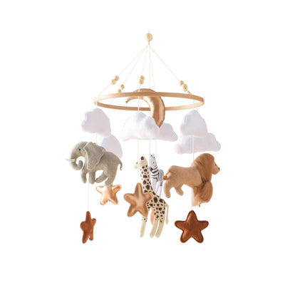 Crib Mobile Bed Bell Wooden Baby Rattles