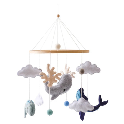 Crib Mobile Bed Bell Wooden Baby Rattles