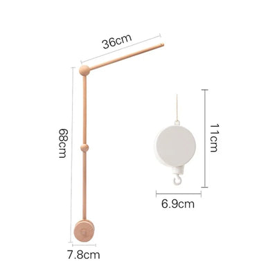 Crib Mobile Bed Bell Wooden Baby Rattles