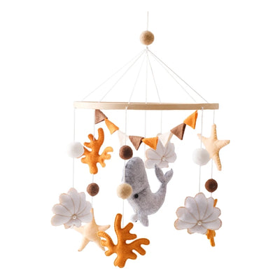 Crib Mobile Bed Bell Wooden Baby Rattles