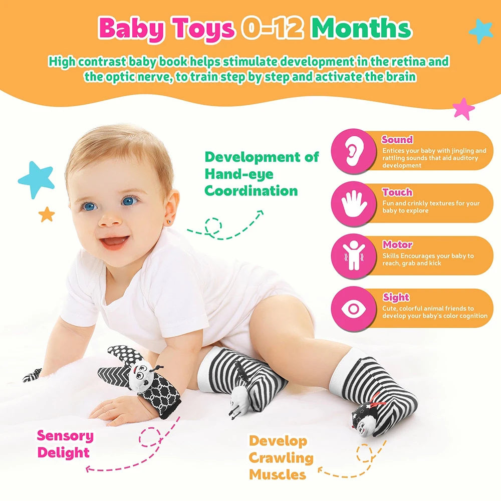 Foot Finders & Wrist Rattles for Infants Toys