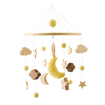 Crib Mobile Bed Bell Wooden Baby Rattles