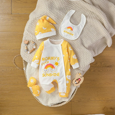 4Pcs Baby Girls Long Sleeve +Hat
