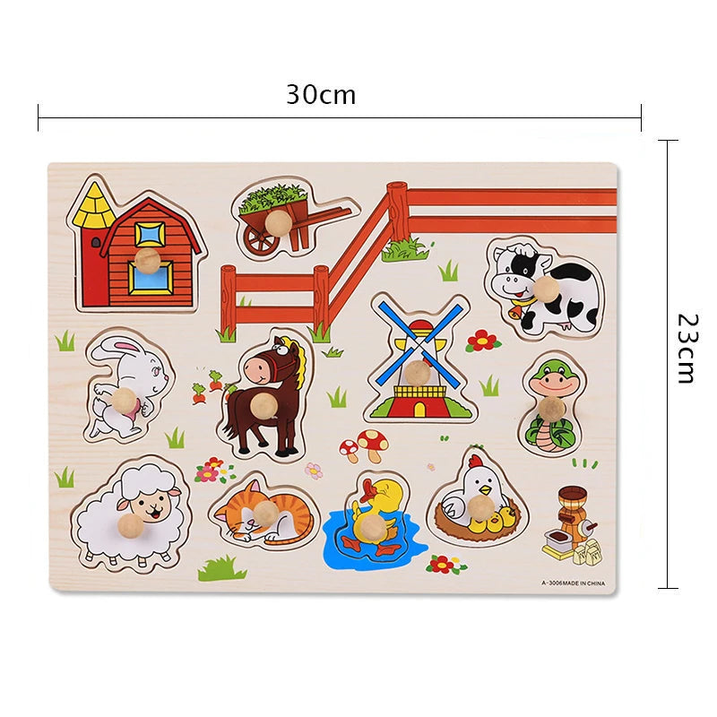 Montessori Baby Toys Wooden Peg