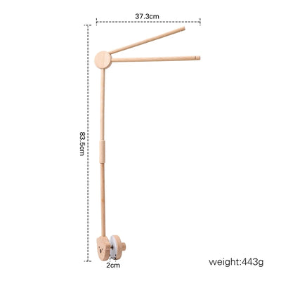 Crib Mobile Bed Bell Wooden Baby Rattles