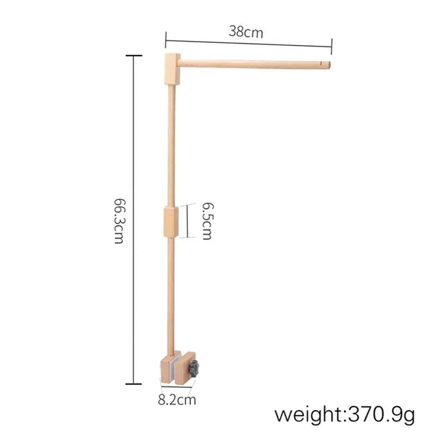 Crib Mobile Bed Bell Wooden Baby Rattles