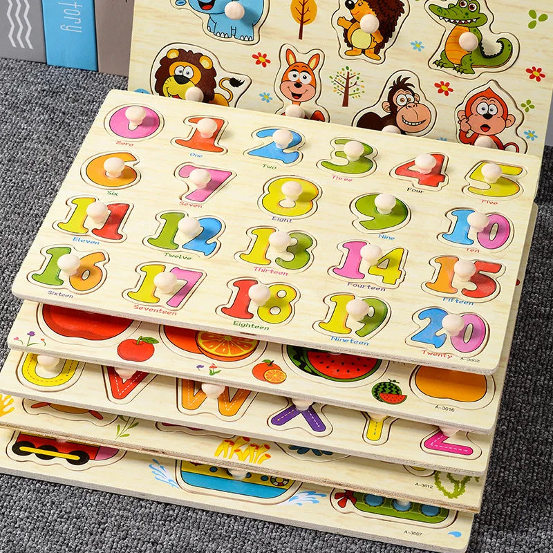 Montessori Baby Toys Wooden Peg