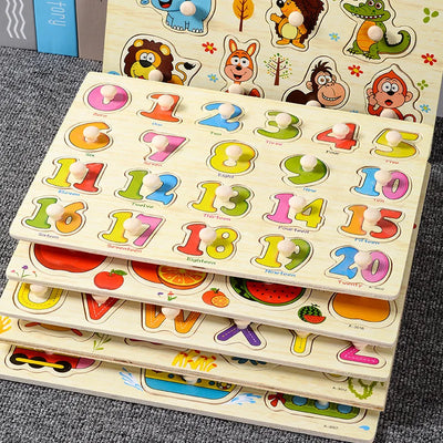 Montessori Baby Toys Wooden Peg