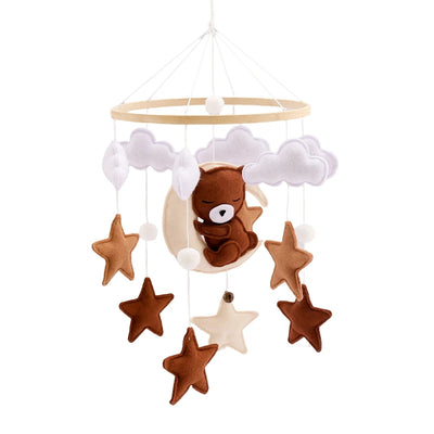 Crib Mobile Bed Bell Wooden Baby Rattles